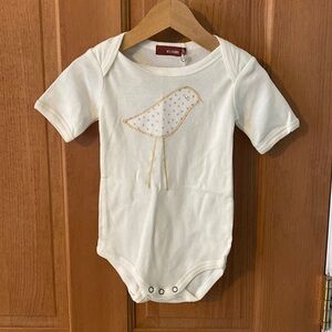 Milkbarn Short Sleeve Baby One Piece Bird Onesie Romper New 6-12 months